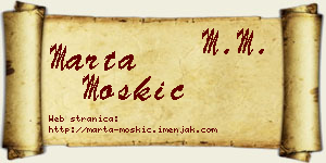 Marta Moskić vizit kartica